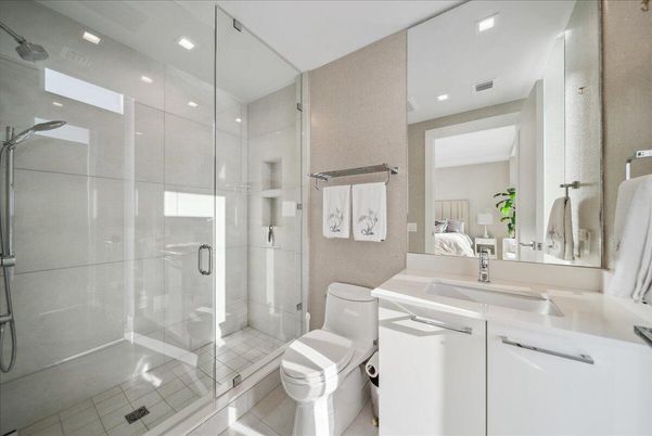Bathroom, Bedroom, Glass Shower, Interior, Recessed Lighting
