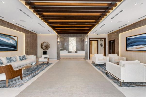 Interior, Living room, Recessed Lighting, Wooden Beams