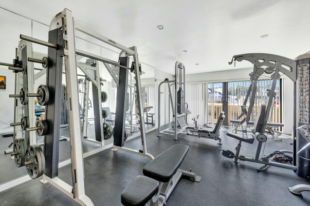 Fitness Equipment, Gym, Interior, Recessed Lighting