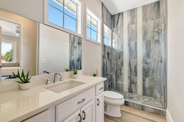 Bathroom, Interior, Wood Texture Flooring