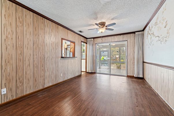 Empty room, Interior, Wood Texture Flooring, Wooden Walls