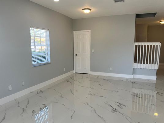 Empty room, Interior, Marble, Recessed Lighting