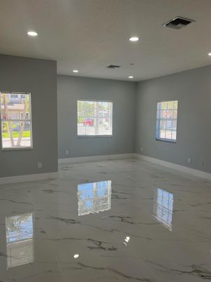 Empty room, Interior, Marble, Recessed Lighting