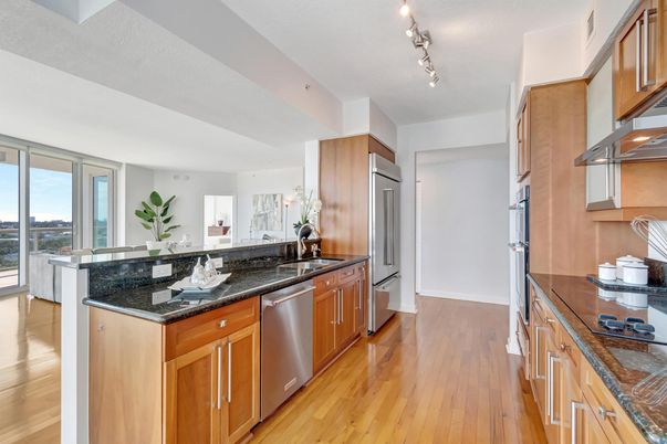Interior, Kitchen, Wood Texture Flooring