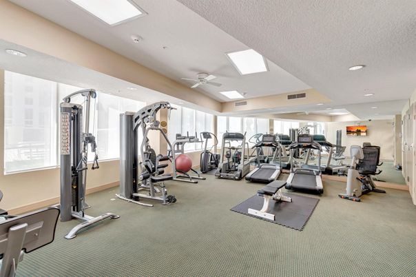 Fitness Equipment, Gym, Interior, Recessed Lighting