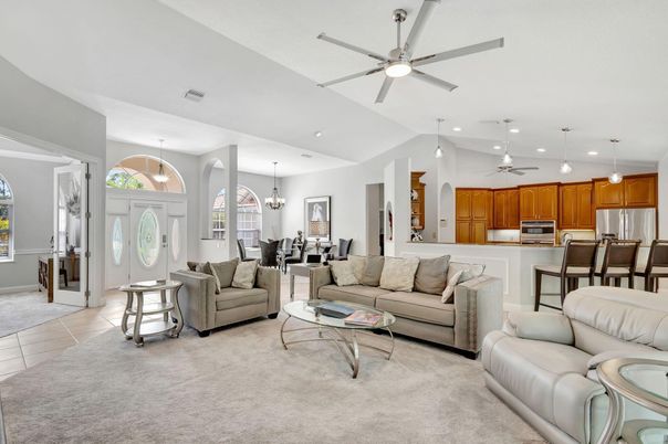 Dining room, Interior, Kitchen, Living room, Pendant Lights, Recessed Lighting