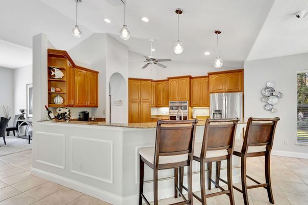 Interior, Kitchen, Pendant Lights, Recessed Lighting, Stainless Steel Appliances
