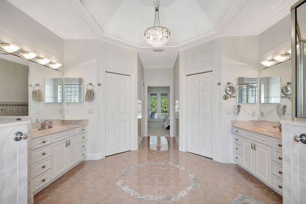 Bathroom, Dual Sink Vanities, Interior, Pendant Lights