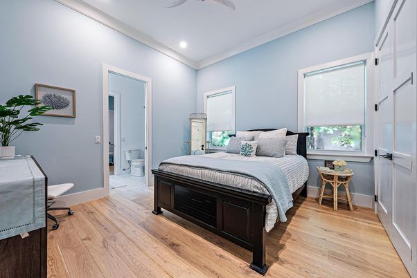 Bathroom, Bedroom, Interior, Recessed Lighting, Wood Texture Flooring
