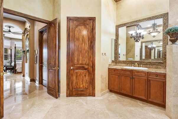 Bathroom, Chandelier, Interior