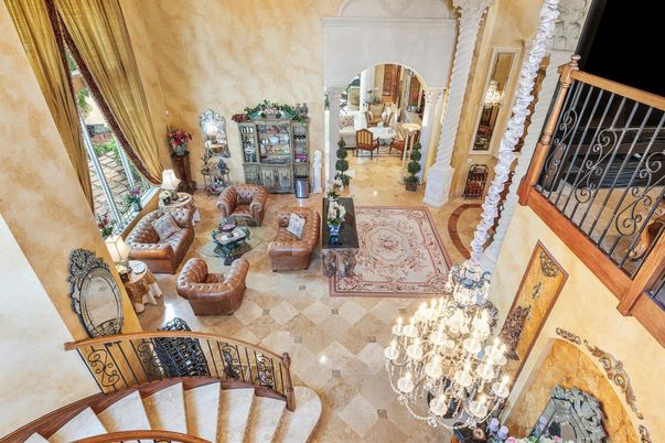 Chandelier, Fireplace, Interior, Living room