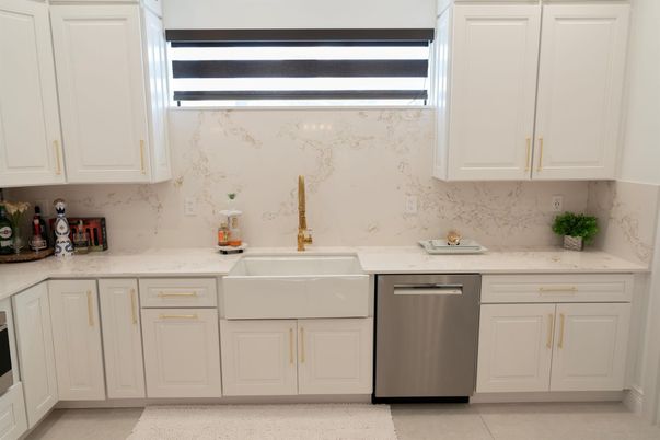 Interior, Kitchen, Marble Walls, Stainless Steel Appliances