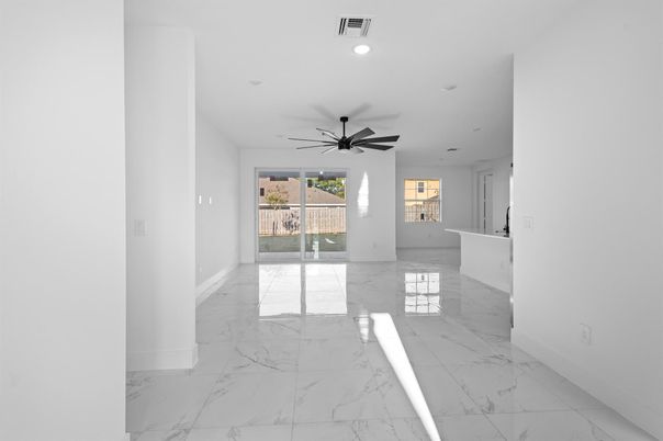 Empty room, Interior, Marble, Recessed Lighting