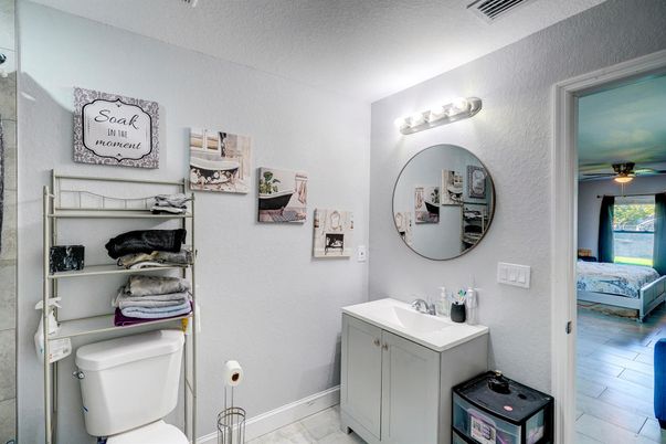 Bathroom, Interior, Wood Texture Flooring