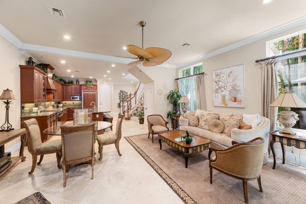 Dining room, Interior, Kitchen, Living room, Recessed Lighting