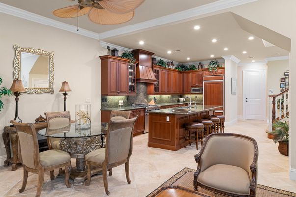 Dining room, Interior, Kitchen, Recessed Lighting