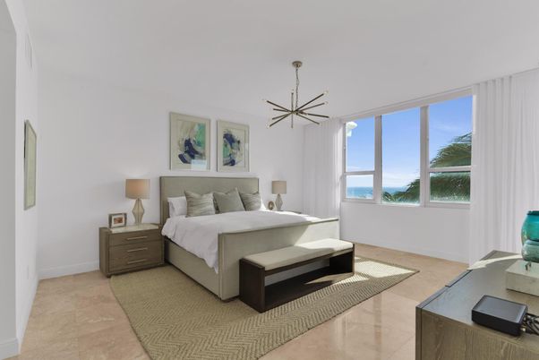 Bedroom, Interior, Pendant Lights, Water