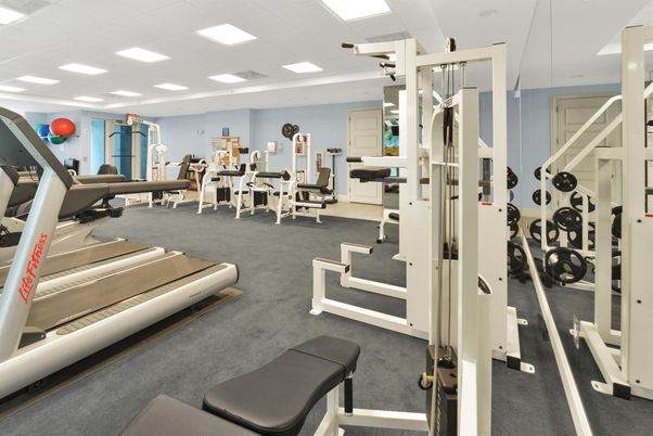 Fitness Equipment, Gym, Interior, Recessed Lighting