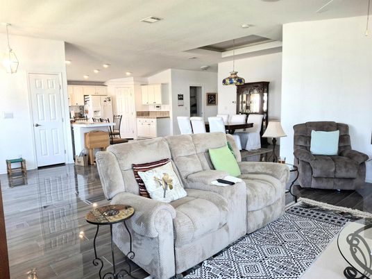 Dining room, Interior, Kitchen, Living room, Pendant Lights, Recessed Lighting, Stainless Steel Appliances