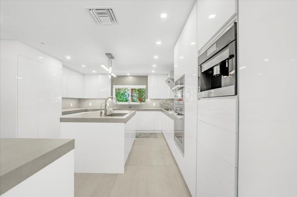 Interior, Kitchen, Pendant Lights, Recessed Lighting, Stainless Steel Appliances