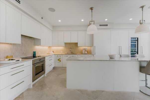 Interior, Kitchen, Pendant Lights, Recessed Lighting, Stainless Steel Appliances
