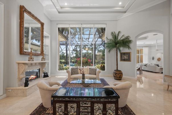 Fireplace, Interior, Living room, Recessed Lighting