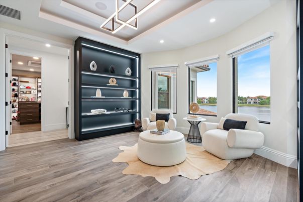 Interior, Pendant Lights, Recessed Lighting, Water, Wood Texture Flooring