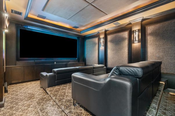 Home Theatre Room, Interior, Projection Screen, Recessed Lighting, Theatre Room