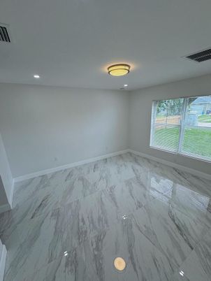 Empty room, Interior, Marble, Recessed Lighting