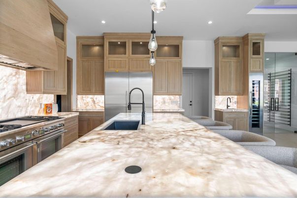 Interior, Kitchen, Pendant Lights, Recessed Lighting, Stainless Steel Appliances
