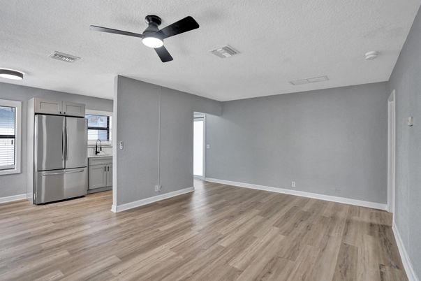 Empty room, Interior, Kitchen, Wood Texture Flooring
