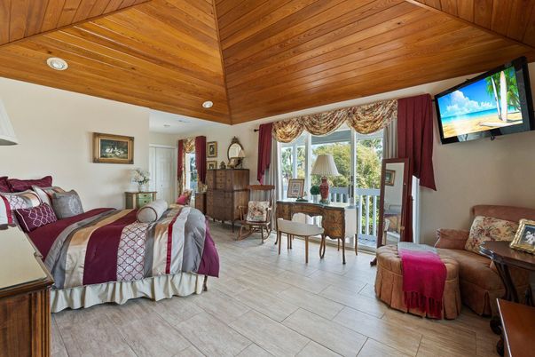 Bedroom, Interior, Wooden Ceilings, Wood Texture Flooring