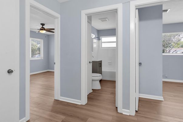 Bathroom, Interior, Wood Texture Flooring
