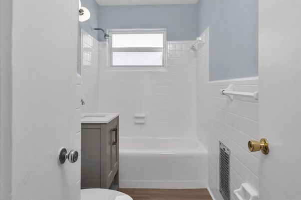 Bathroom, Interior, Wood Texture Flooring