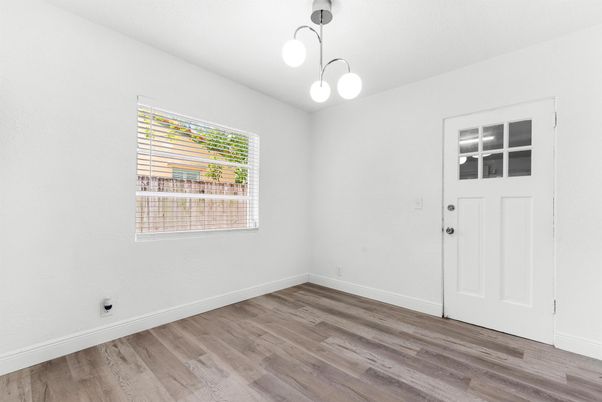 Empty room, Interior, Pendant Lights, Wood Texture Flooring