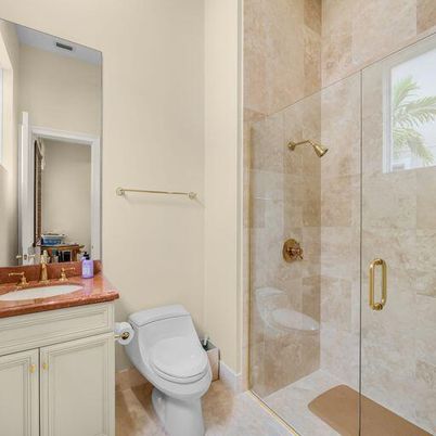 Bathroom, Glass Shower, Interior, Tile Countertops