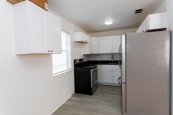 Interior, Kitchen, Washer, Wood Texture Flooring