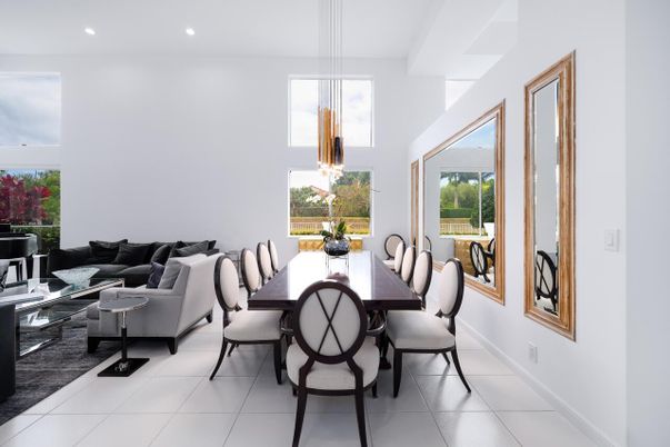 Dining room, Interior, Living room, Pendant Lights, Recessed Lighting