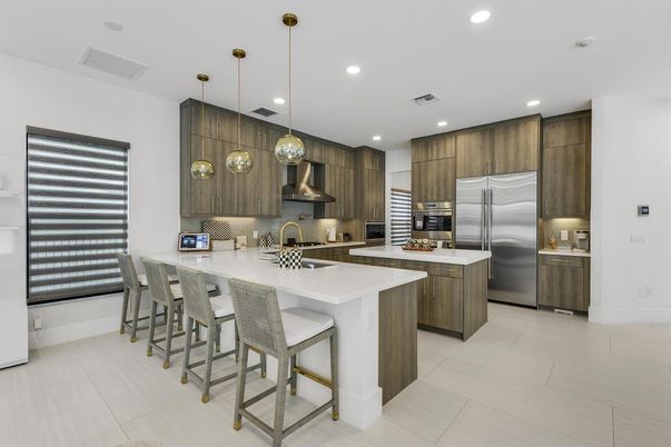 Interior, Kitchen, Pendant Lights, Recessed Lighting, Stainless Steel Appliances