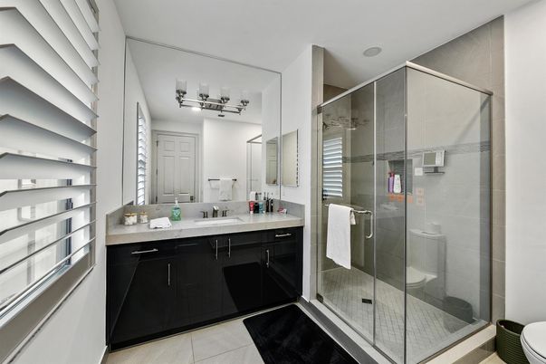 Bathroom, Dual Sink Vanities, Glass Shower, Interior