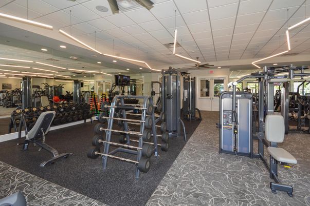 Fitness Equipment, Gym, Interior, Recessed Lighting