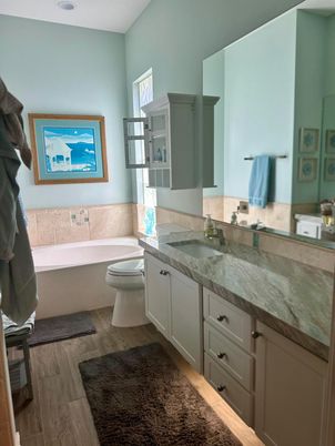 Bathroom, Interior, Wood Texture Flooring