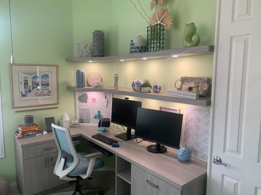 Home Office, Interior, Recessed Lighting