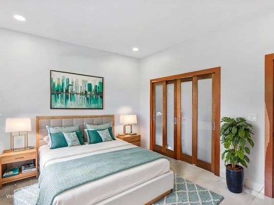 Bedroom, Interior, Recessed Lighting