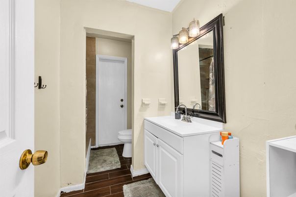 Bathroom, Interior, Wood Texture Flooring