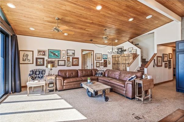 Interior, Living room, Recessed Lighting, Wooden Ceilings