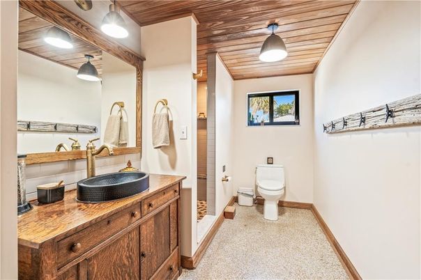 Bathroom, Interior, Wooden Ceilings