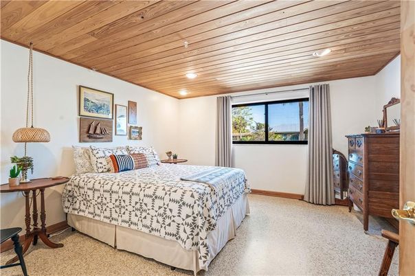 Bedroom, Interior, Recessed Lighting, Wooden Ceilings