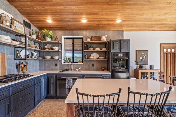 Interior, Kitchen, Recessed Lighting, Wooden Ceilings