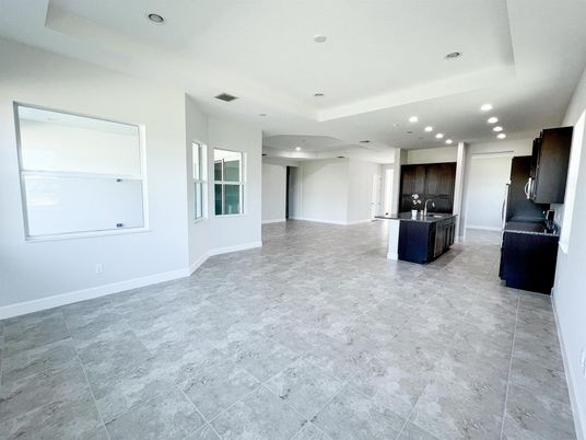 Empty room, Interior, Kitchen, Recessed Lighting